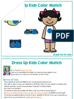 Dress Up Kids Color Match Printable Secure