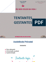 Aula III - Nutrição Nos Ciclos Da Vida i - Tentantes e Gestantes - Profa. Lyris a. Demetrio Merida