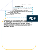 Worksheet KI 4 Writing Generation Gap