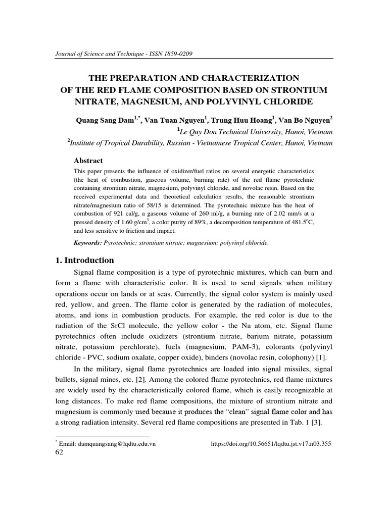 The Preparation and Characterization of | PDF | Combustion | Magnesium
