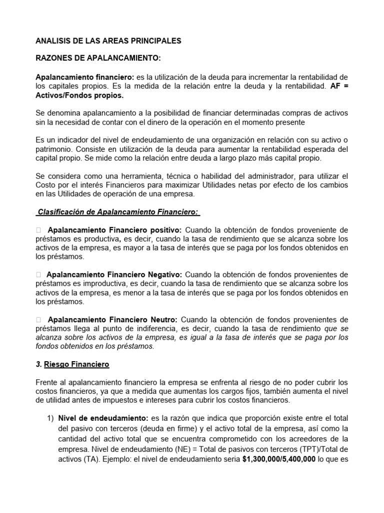 Guía de Apalancamiento Financiero | PDF | Retorno de la inversión ...