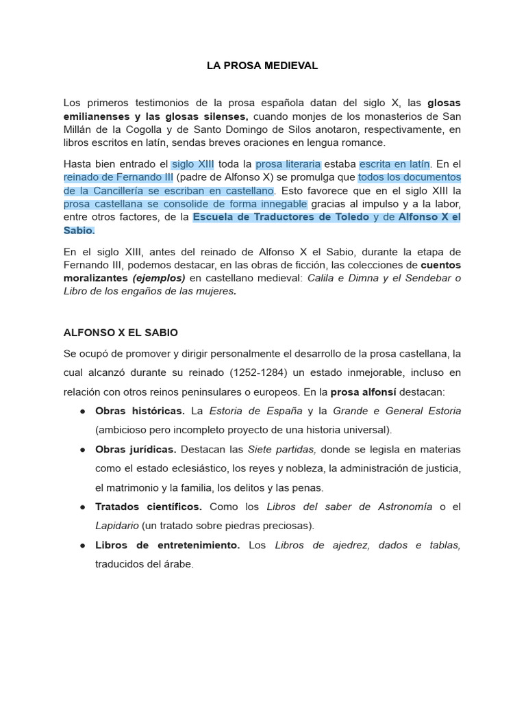 Prosa Medieval Pdf