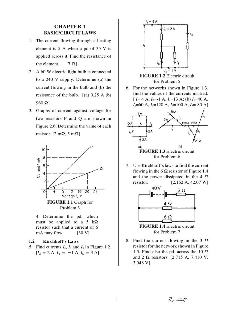 Circuit Analysis and Power Calculations | PDF | Series And Parallel ...