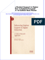 Enhancing Student Support in Higher Education A Subject Focused Approach 1St Edition Nick Pilcher Full Chapter