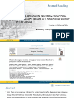 Journal Reading WHEN TO DO SURGICAL RESECTION FOR ATYPICAL BREAST LESION RESULTS OF A PROSPECTIVE COHORT OF 518 LESIONS (MRY)