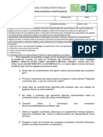 APC DE QUÍMICA PROF. JOSÉ 2 Ano E e F, Recuperar para Avançar.