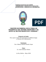 Gestión Documental en El Fondo de Desarrollo Del Sistema Financiero Y de Apoyo Al Sector Productivo - Fondesif
