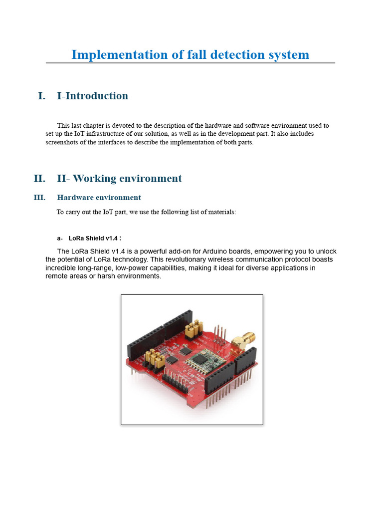 Implementation of fall detection system | PDF | Arduino | Gateway ...