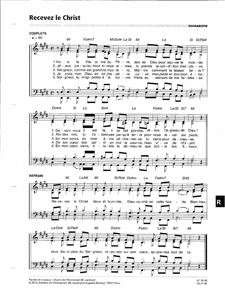 Em19 16 Recevez Le Christ Doux Pdf