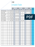 Employee Vacation Tracker Template