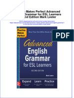 Practice Makes Perfect Advanced English Grammar For Esl Learners Second Edition Mark Lester download pdf chapter