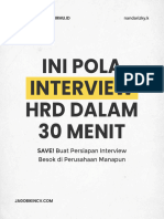 Pola Interview HRD Dalam 30 Menit