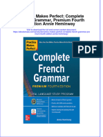 Practice Makes Perfect Complete French Grammar Premium Fourth Edition Annie Heminway Download PDF Chapter