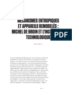 Mécanismes Entropiques Et Appareils Remodelés - Michel de Broin Et L'inconscient Technologique