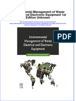 Environmental Management of Waste Electrical and Electronic Equipment 1St Edition Unknown Full Chapter