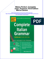 Practice Makes Perfect Complete Italian Grammar Premium Third Edition Marcel Danesi Download PDF Chapter