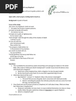 Psalm 23: Line-by-Line Study Guide | PDF