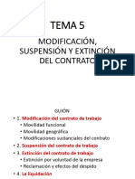 Tema 5. Modificación, Suspensión y Extinción Del Contrato