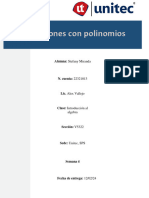 Ejercicios para Tarea 4.1 Operaciones Con Polinomios