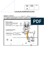 Comprensión Lectora N°1 Tercer Año 2024