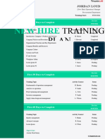 New Hire Training Plan Template