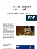 Święta Bożego Narodzenia W Innych Krajach - Prezentacja