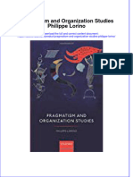 Pragmatism and Organization Studies Philippe Lorino Download PDF Chapter