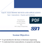 Unit IV Topic 1 Semiconductors - Properties and Classification