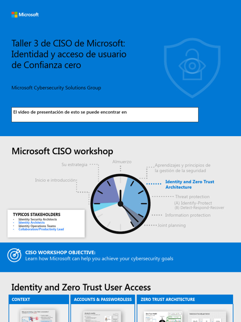 CISO Workshop: Zero Trust Identity Access | PDF | Security | Computer ...