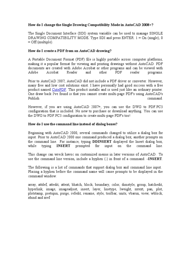 Autocad 2008 Interview Questions Portable Document Format