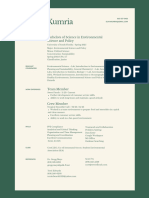 Green Elegant Modern Minimalist One Page Resume