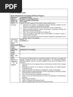 Course Out Line For Exit Exam Courses