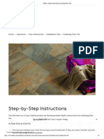 Step by Step Guide Instructions 2018 - Installing Floor Tile - Daltile