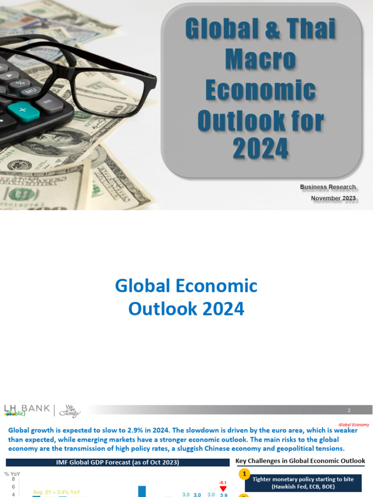 2024 Global and Thai Economic Outlook PDF Inflation Fiscal Policy