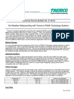 Technical Bulletin S-19-03 - Hot Weather Waterproofing PUMA Technology Systems - Tremco Construction Products Group