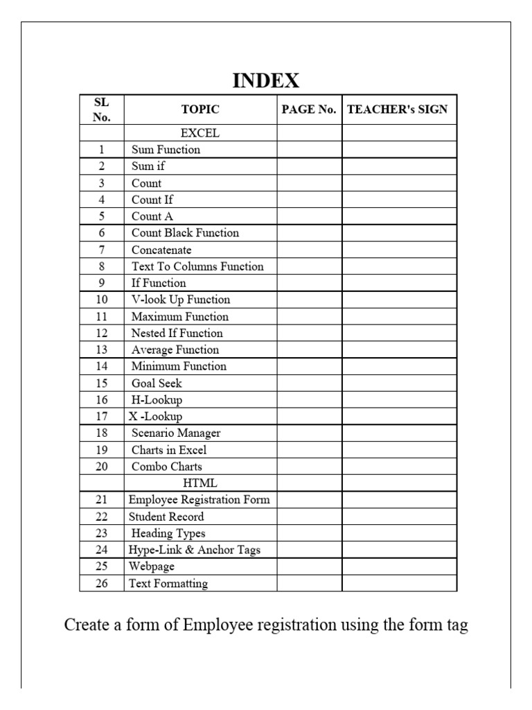 Excel Functions and HTML Forms Guide | PDF | Html Element | Hyperlink
