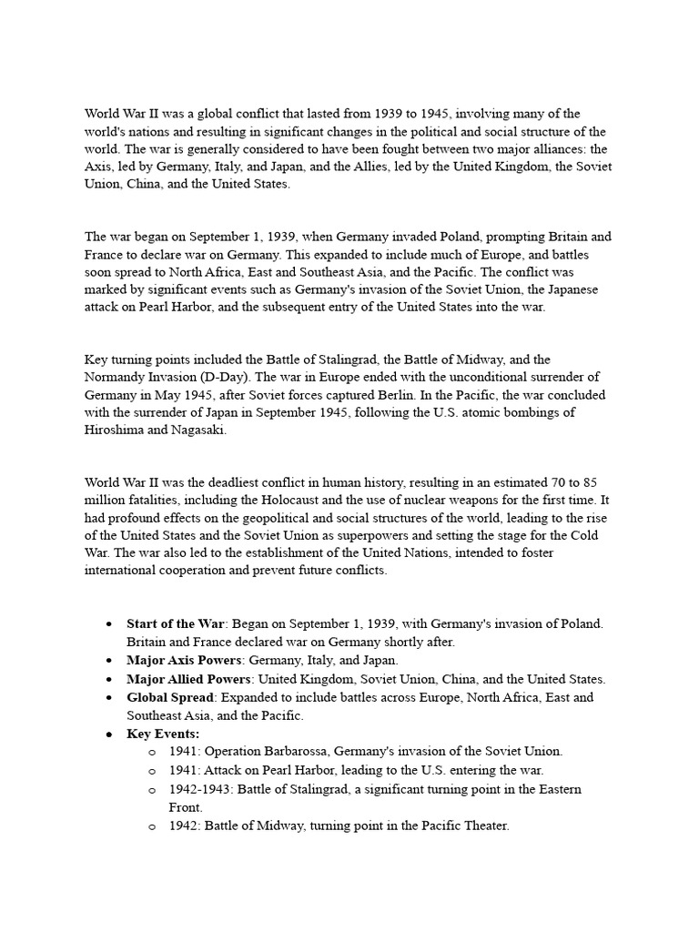 World War II | PDF | World War II | Allies Of World War II