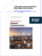 Essentials of Business Communication 11E Edition Mary Ellen Guffey Full Chapter