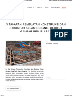 3 Tahapan Pembuatan Konstruksi & Gambar Struktur Kolam Renang