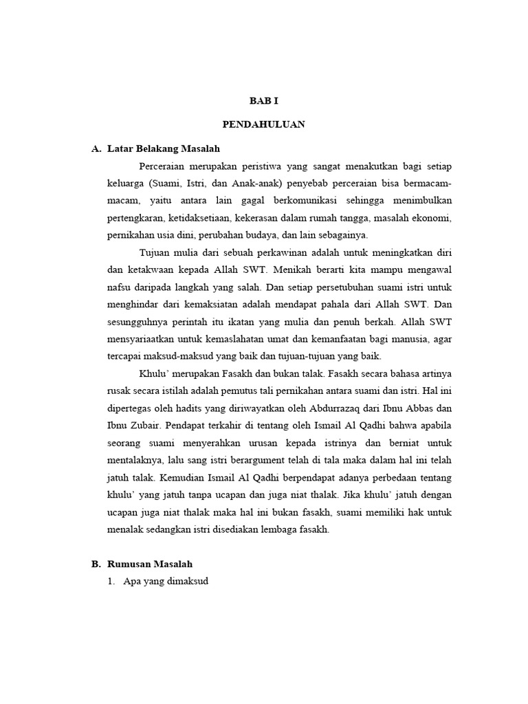 Memahami Talaq dalam Hukum Islam | PDF