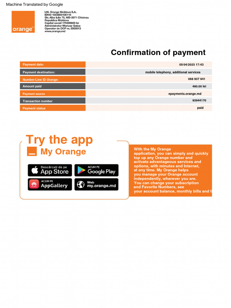 Confirmare Plata en | PDF