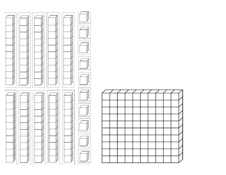 Cubos Base 10 U, D Y 1C | PDF