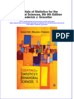 Essentials of Statistics For The Behavioral Sciences 9Th 9Th Edition Frederick J Gravetter Full Chapter