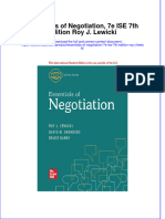 Essentials of Negotiation 7E Ise 7Th Edition Roy J Lewicki Full Chapter