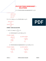 11. Composite Functions Worksheet - Solutions