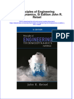 Principles Of Engineering Thermodynamics Si Edition John R Reisel download pdf chapter