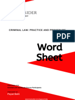 Criminal Law Word Sheet
