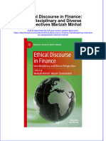 Ethical Discourse in Finance Interdisciplinary and Diverse Perspectives Marizah Minhat Full Chapter