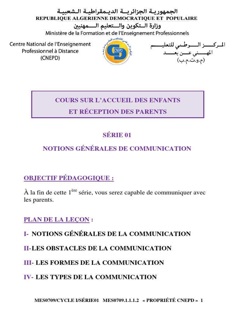Notions de Communication pour Éducateurs | PDF | la communication | la ...