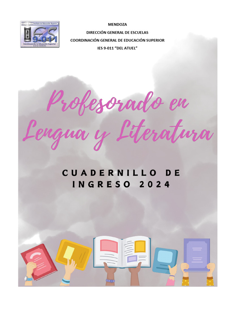 LENGUA Y LITERATURA - Cuaderenillo de Ingreso 2024 | PDF | Aprendizaje ...